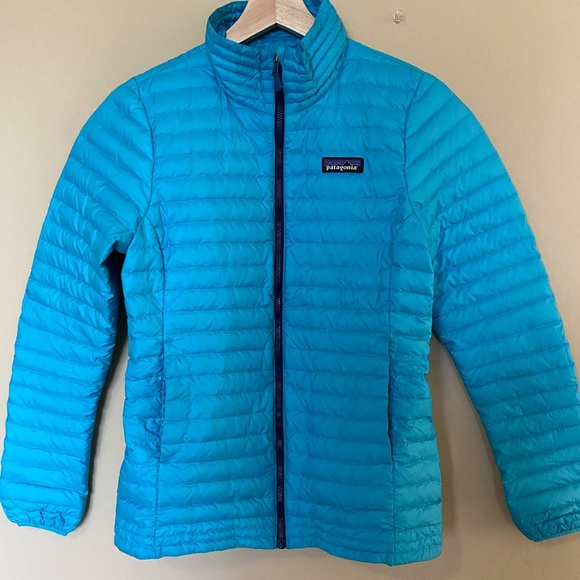 Women’s Blue Patagonia 84750 down quilted puffer jacket sweater full zip… - Picture 2 of 9